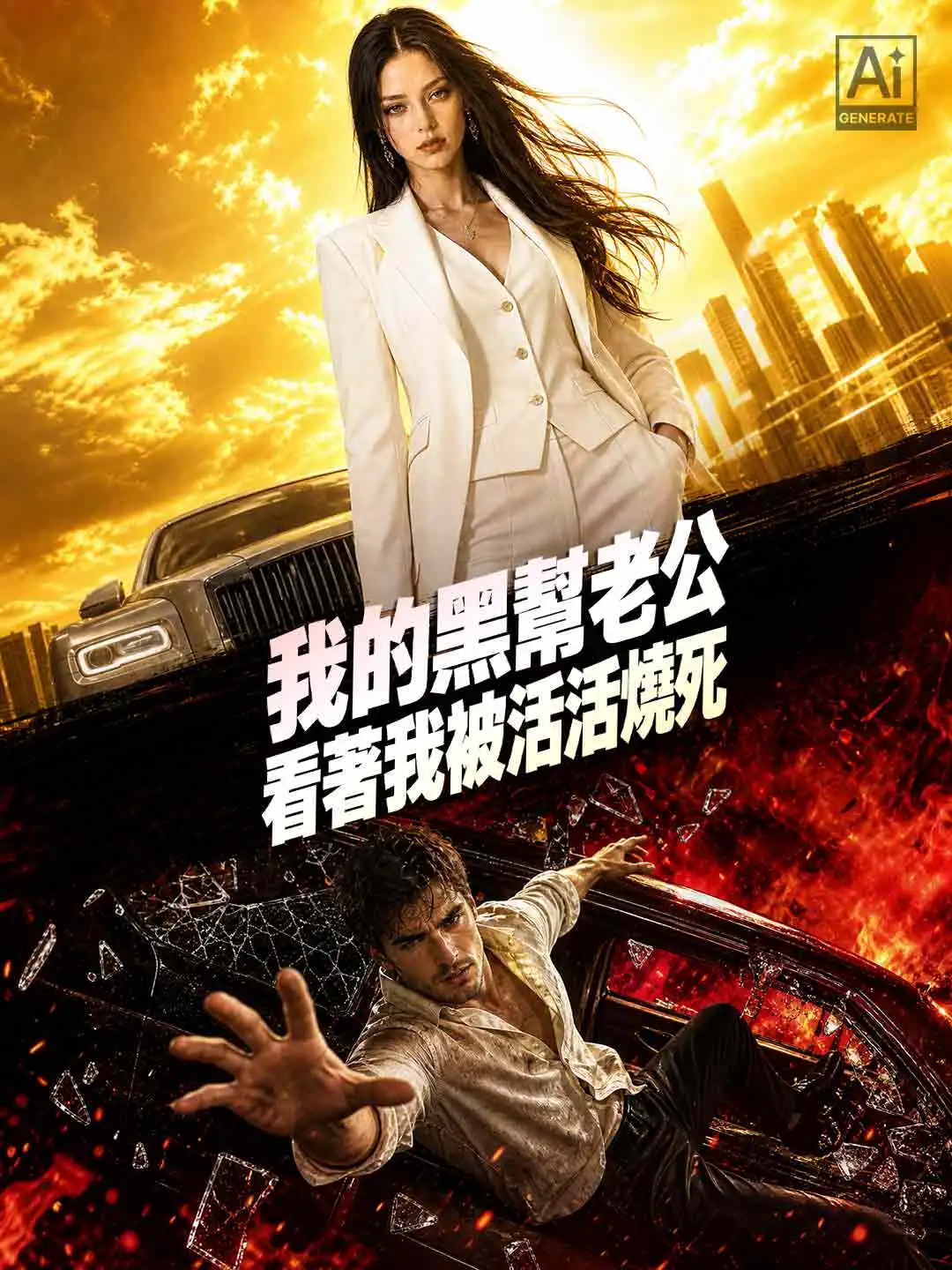 我的黑幫老公看著我被活活燒死 short drama poster