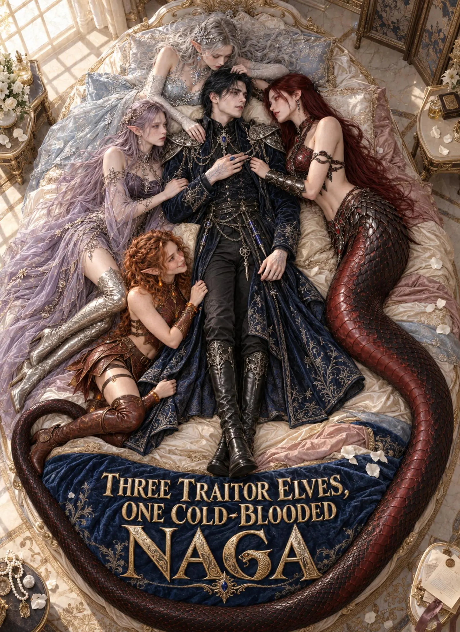 Three Traitor Elves, One Cold-Blooded Naga short drama poster