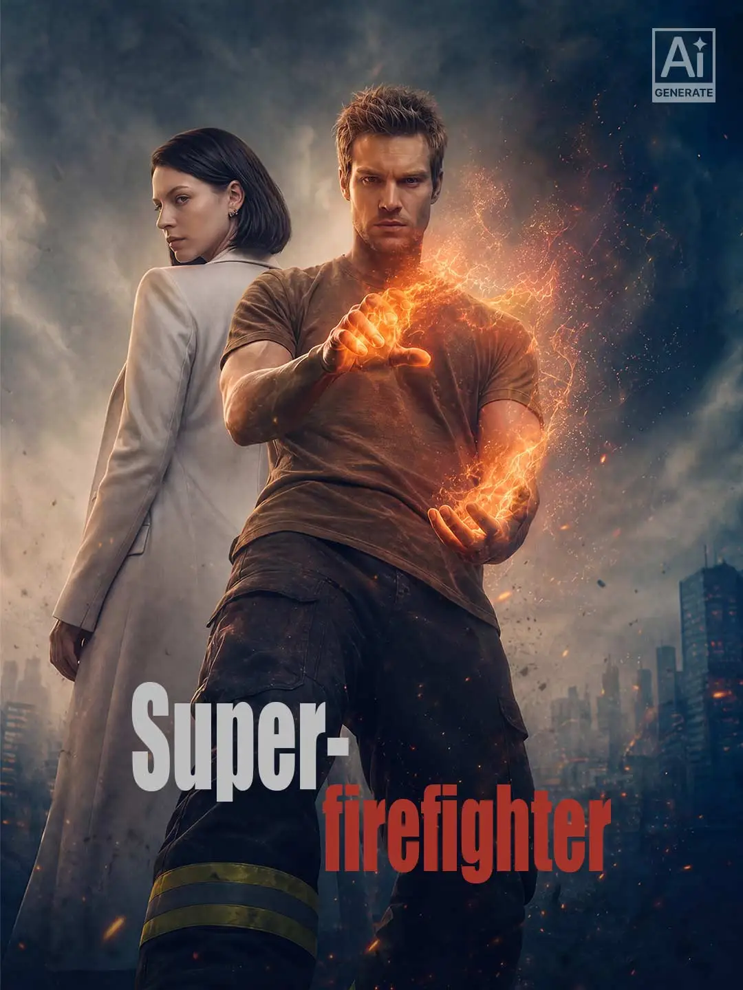 Super-firefighter short drama poster