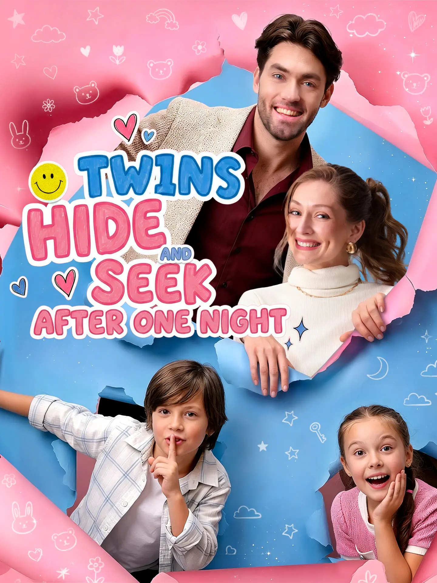Twins Hide and Seek After One Night short drama poster